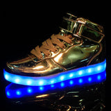 Golden / Silver LED Sneakers - Shoes